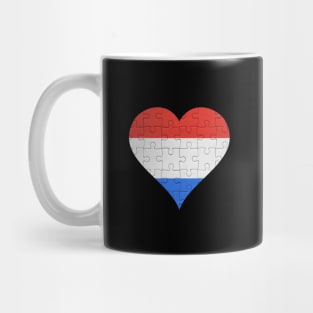 Dutch Jigsaw Puzzle Heart Design - Gift for Dutch With Netherlands Roots Mug